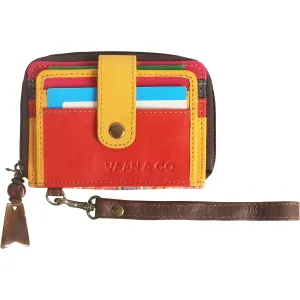 Women's Vaan and Co. Card Wallet Flora Haven Leather