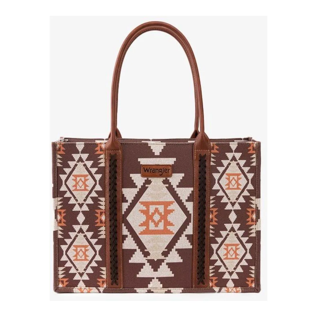 WRANGLER AZTEC PRINT CANVAS TOTE BAG