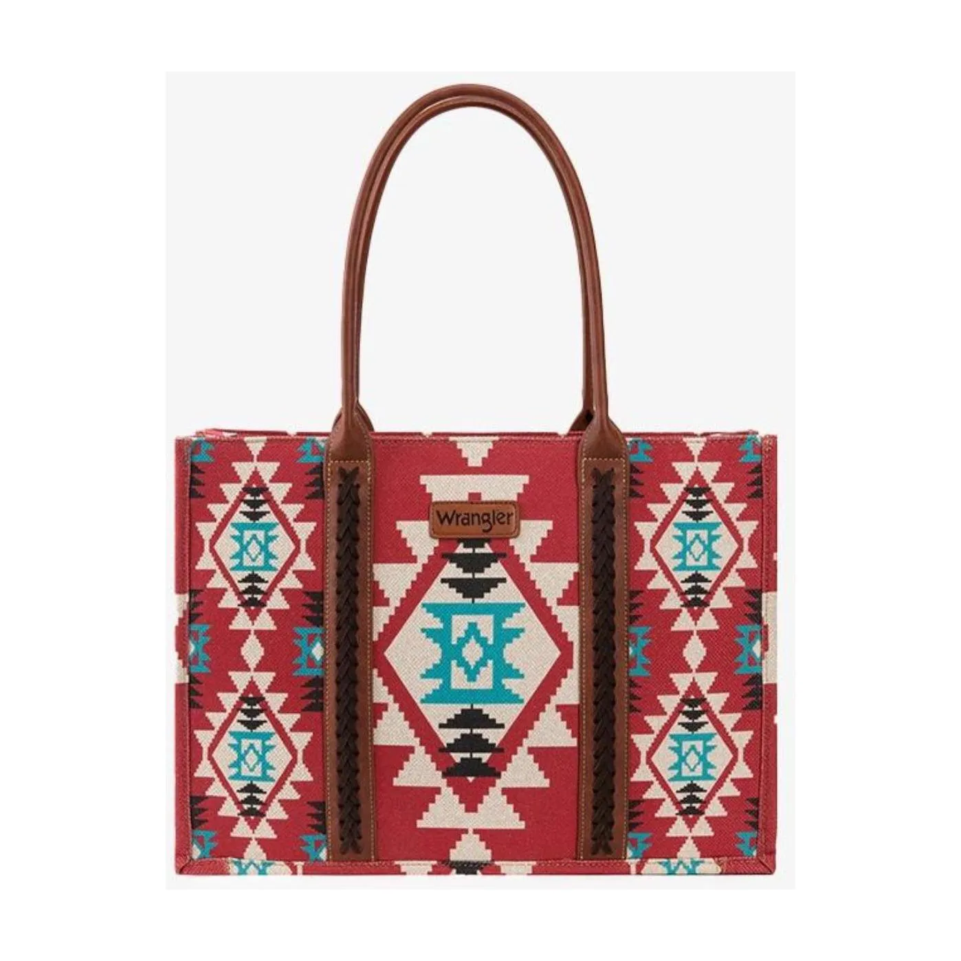 WRANGLER AZTEC PRINT CANVAS TOTE BAG