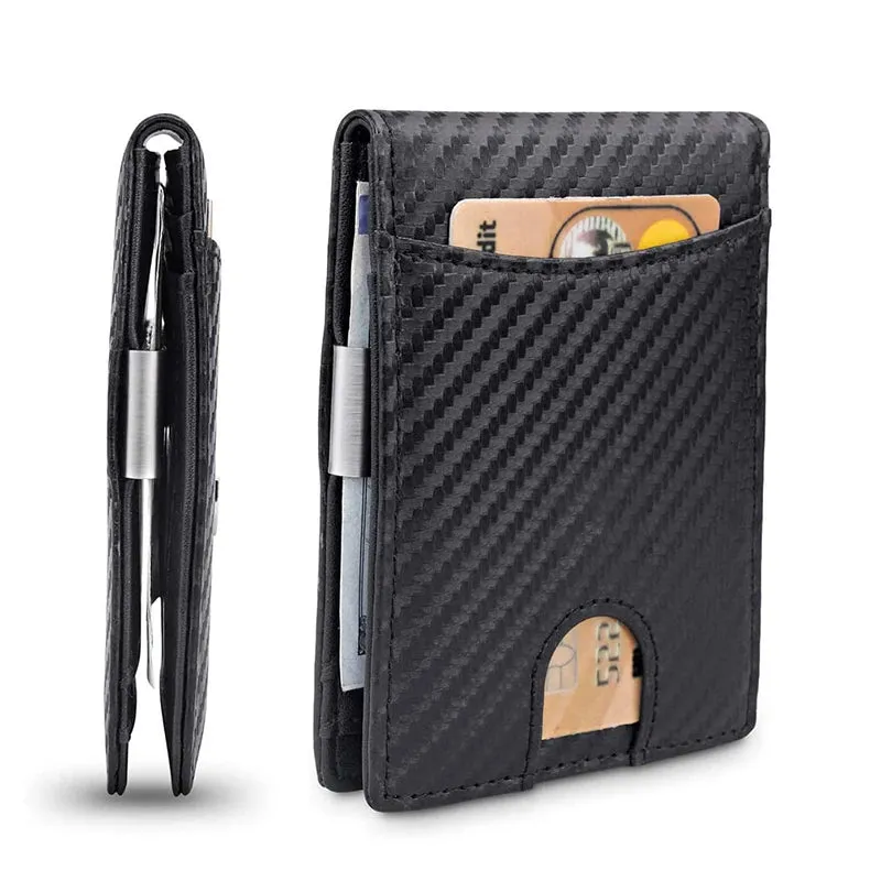 YATBEST Leather Smart Wallet with RFID Blocking & Money Clip