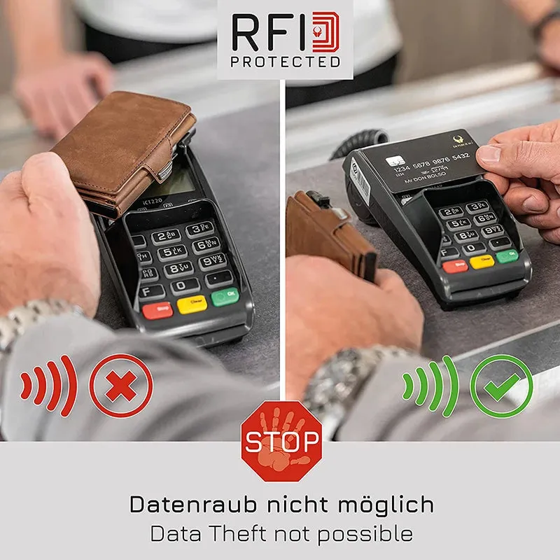 YATBEST Vintage Pop-Up Smart Wallet with RFID Blocking
