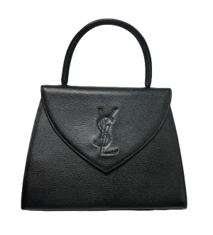YSL Black Logo Top Handle Bag