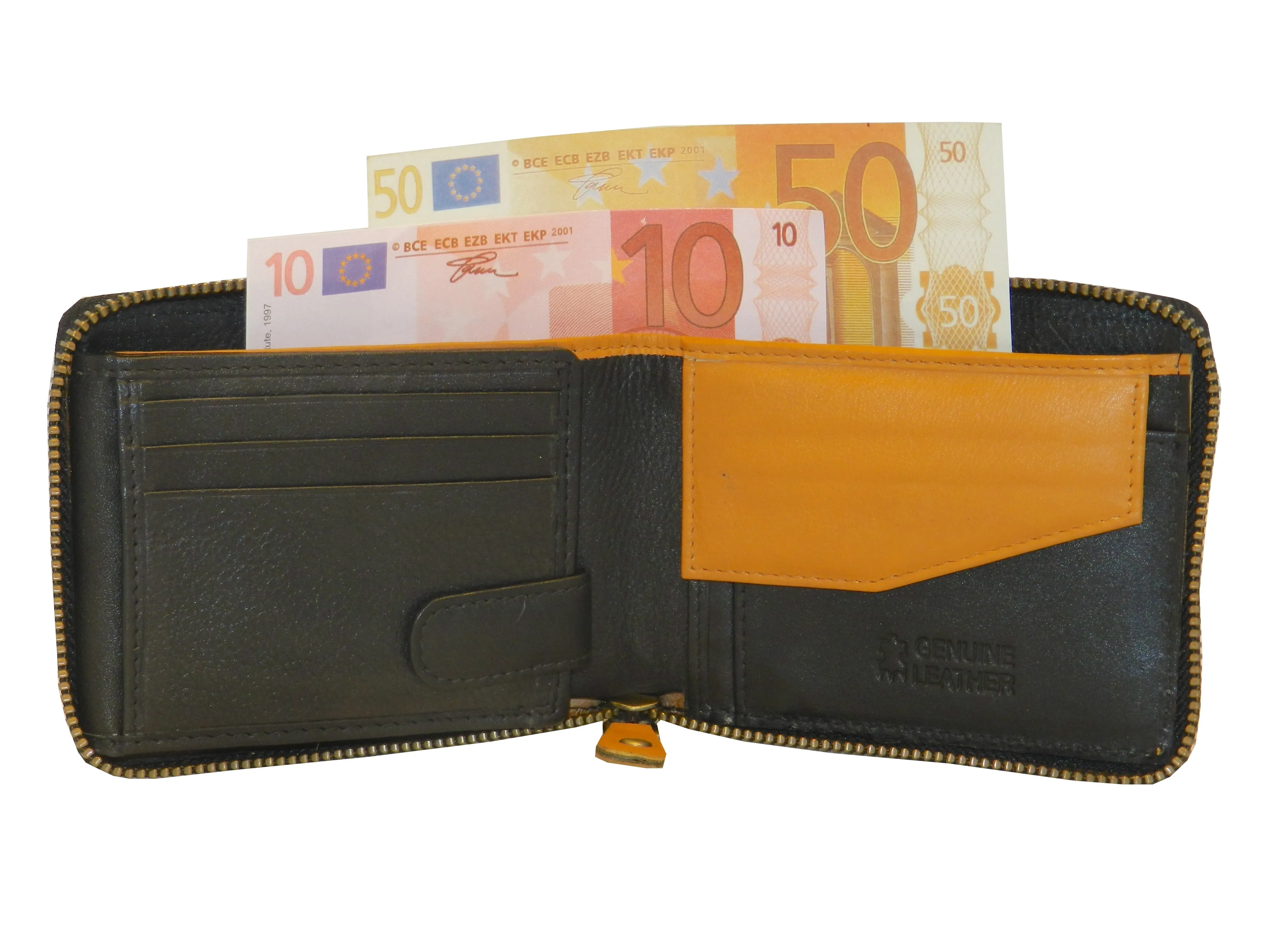 ZipVault 18 Card Full Zip Wallet Coin Pocket LOGO #1013CZ