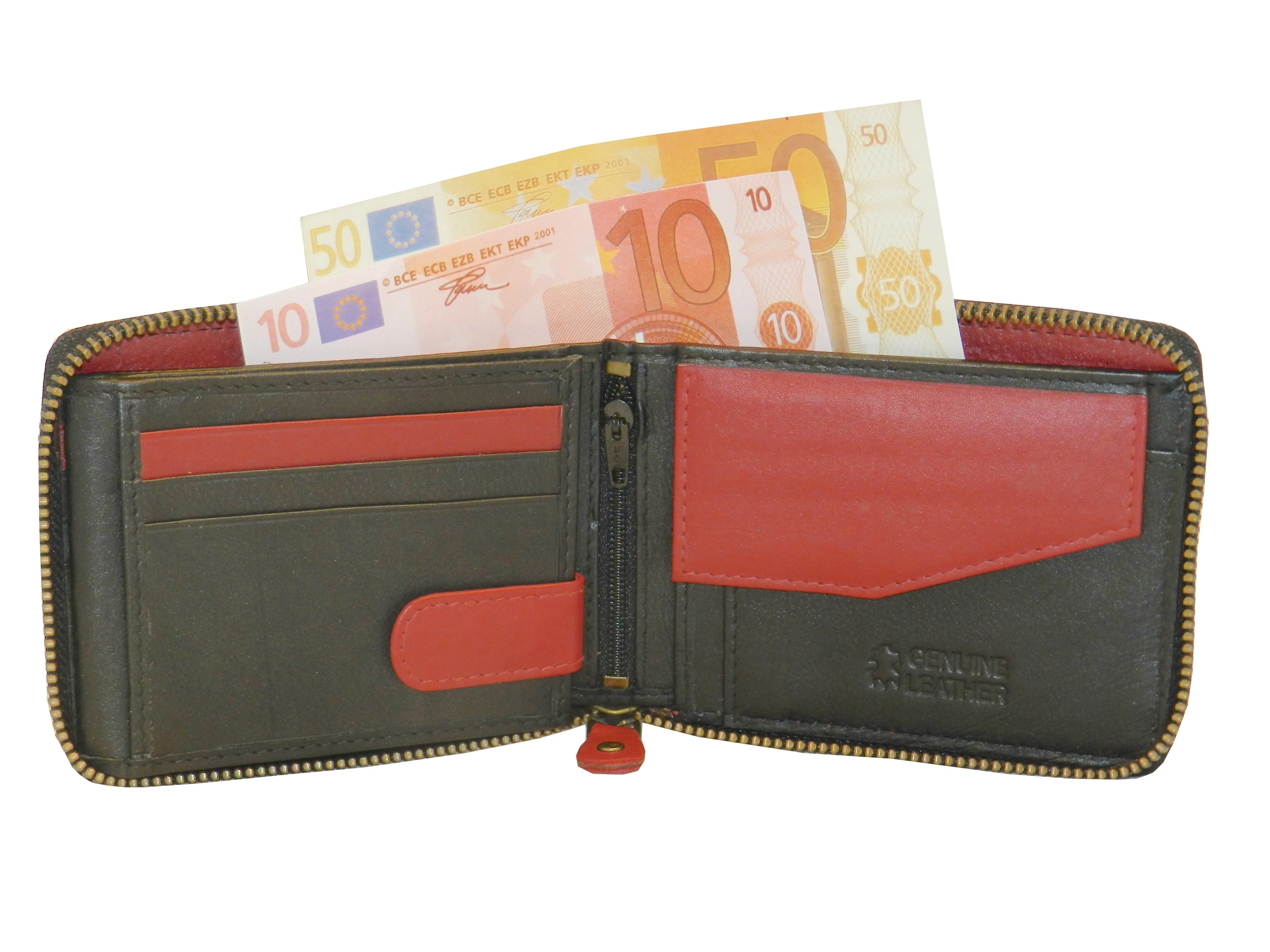 ZipVault 18 Card Full Zip Wallet Coin Pocket LOGO #1013CZ
