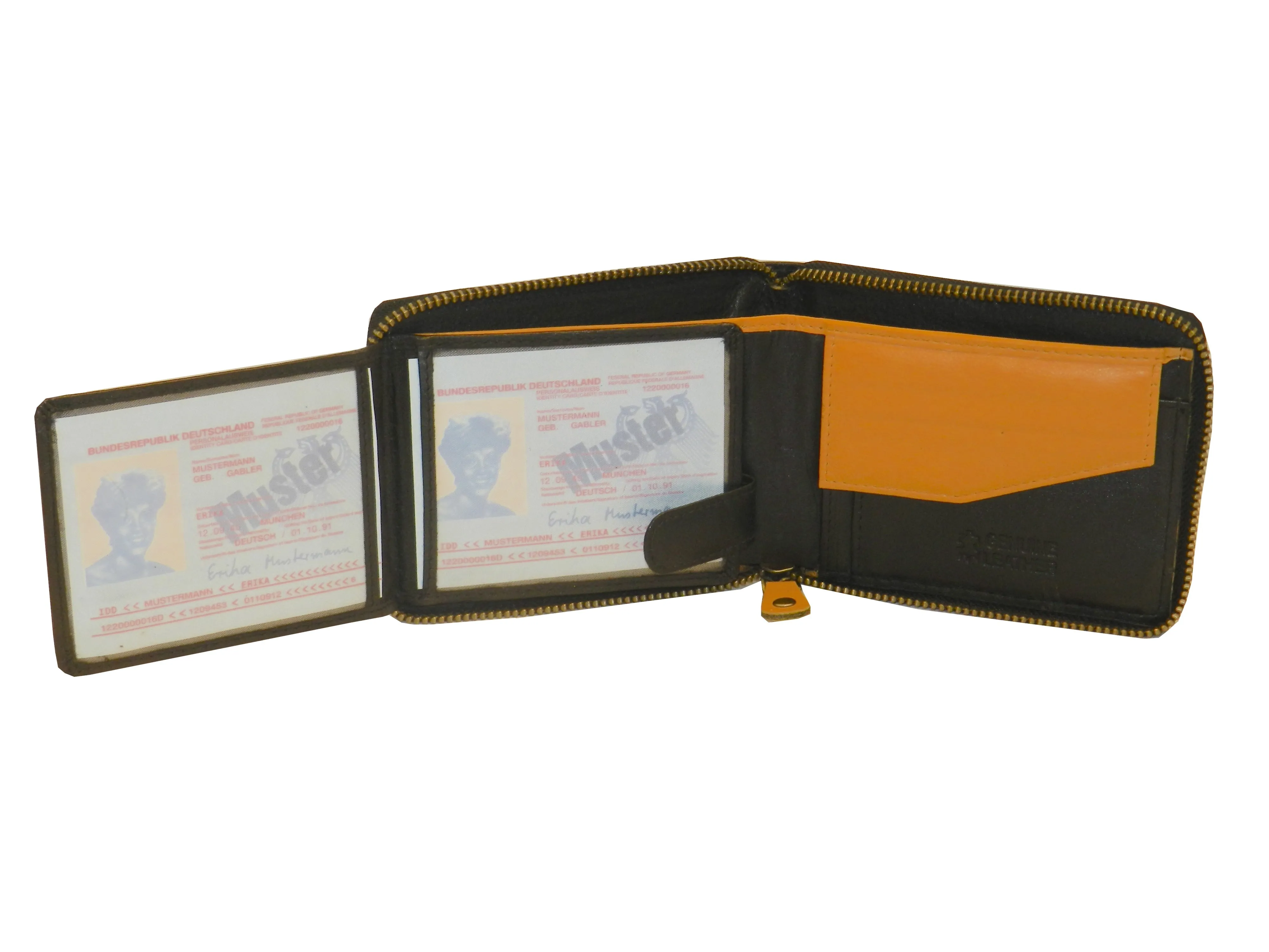 ZipVault 18 Card Full Zip Wallet Coin Pocket LOGO #1013CZ