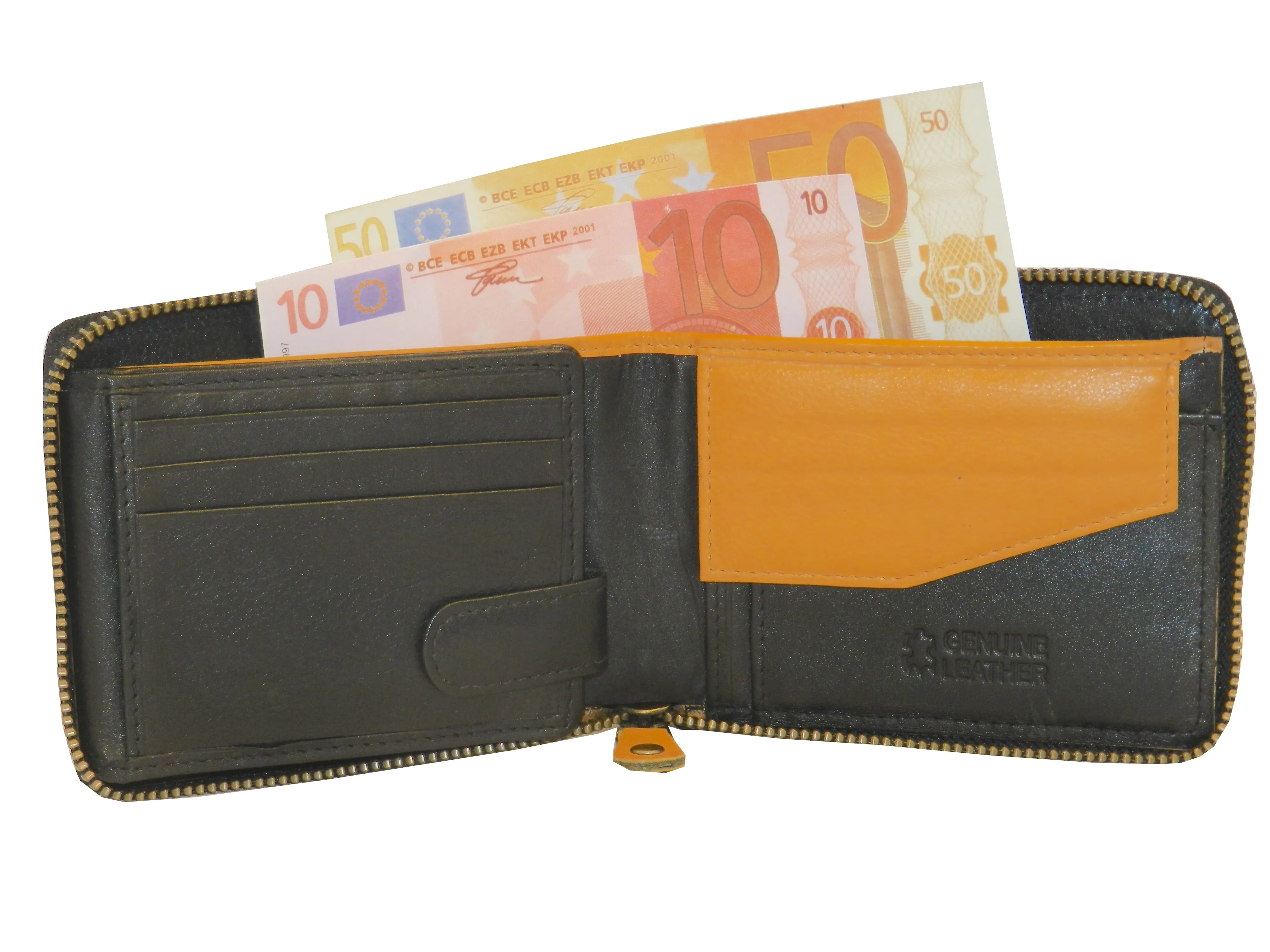 ZipVault 18 Card Full Zip Wallet Coin Pocket LOGO #1013CZ