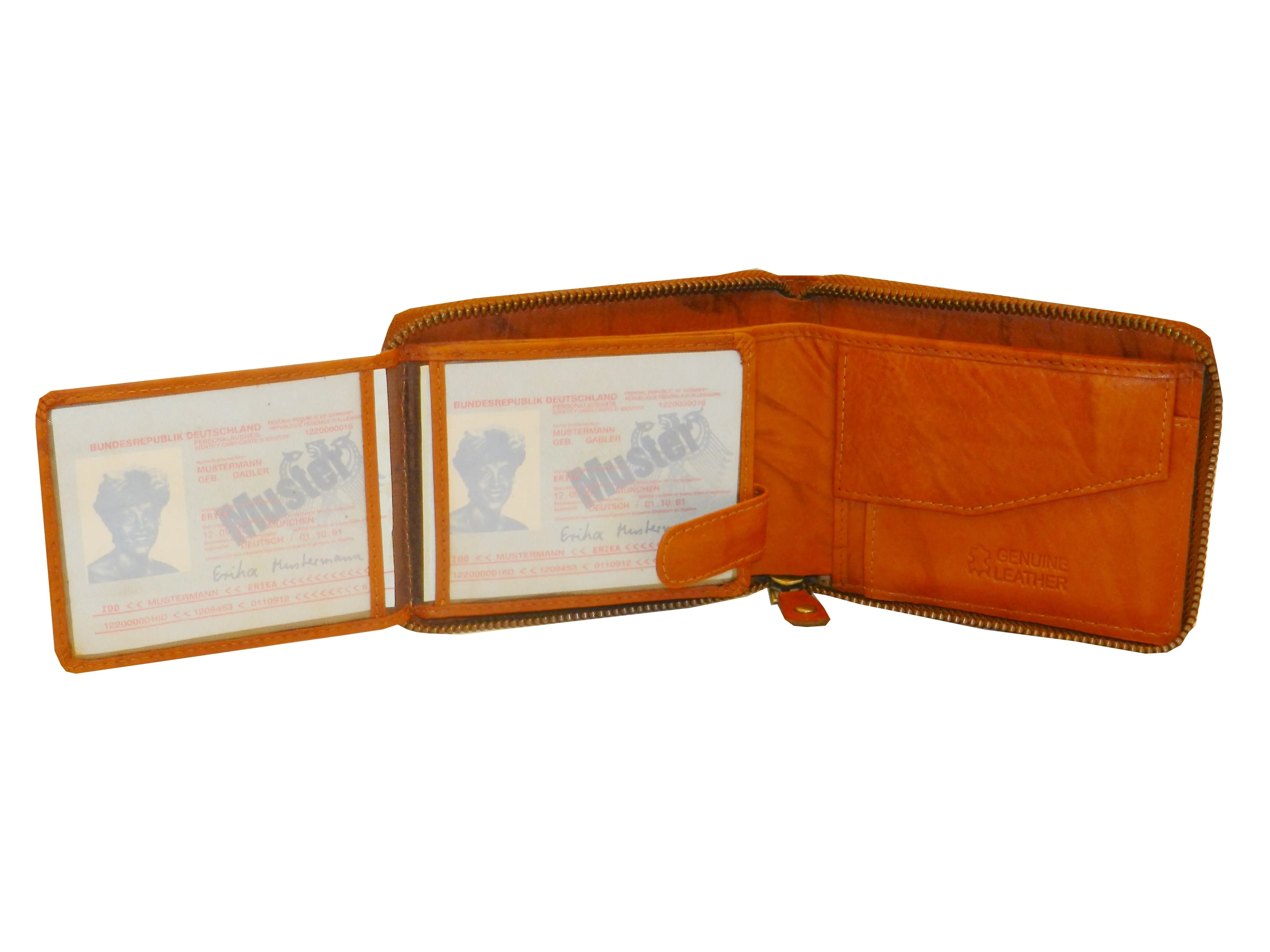 ZipVault 18 Card Full Zip Wallet Coin Pocket LOGO #1013CZ
