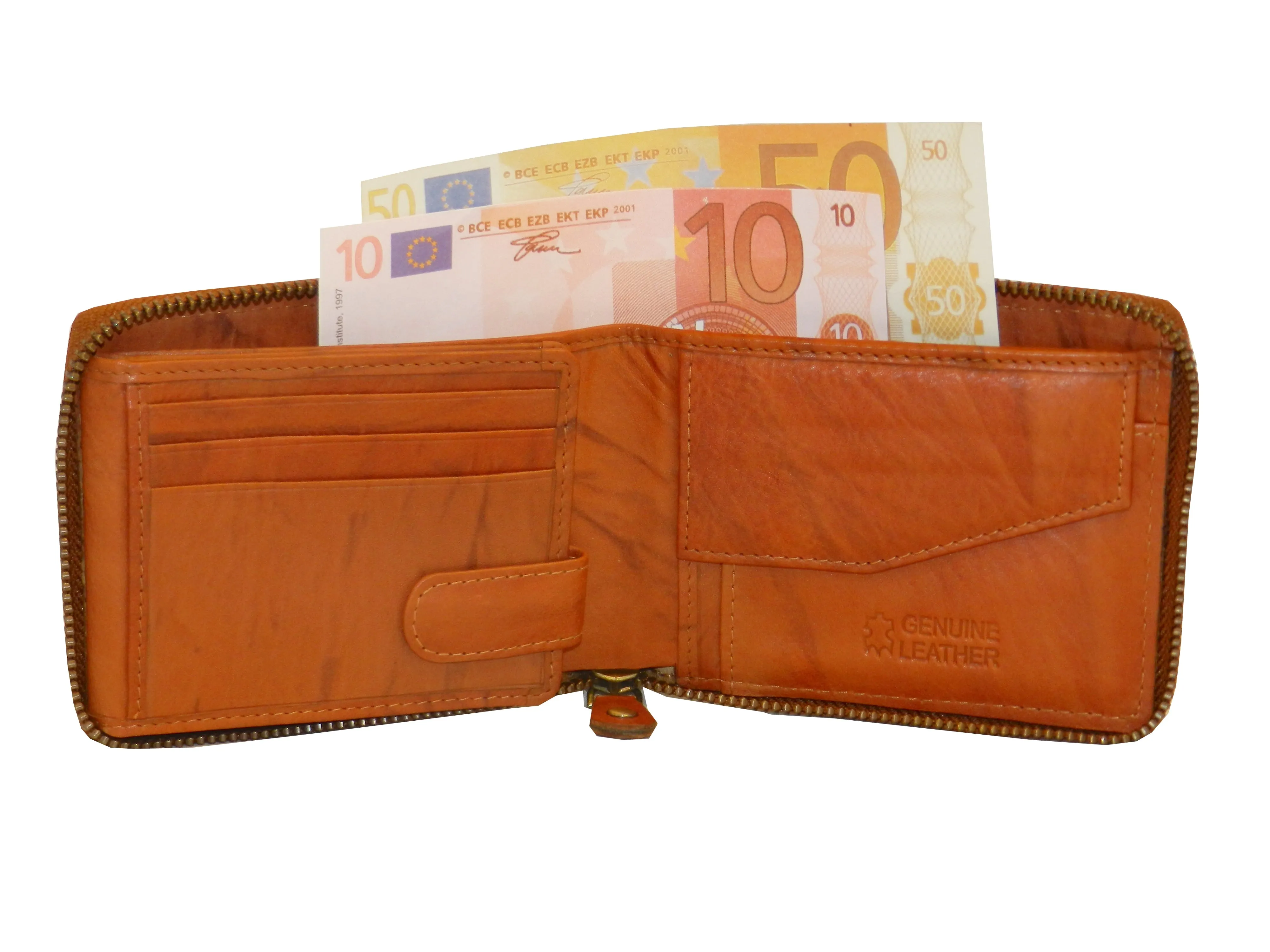 ZipVault 18 Card Full Zip Wallet Coin Pocket LOGO #1013CZ