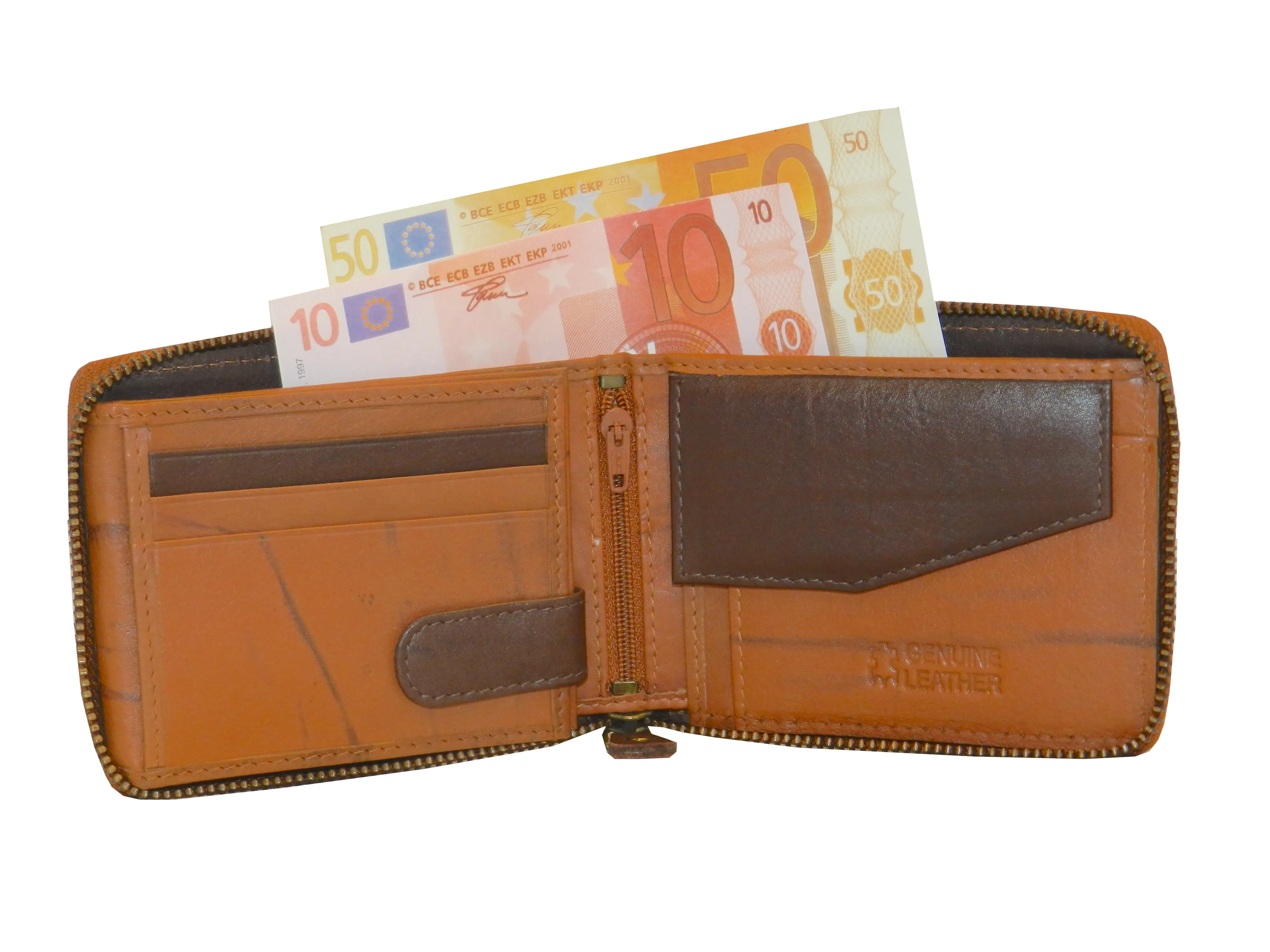 ZipVault 18 Card Full Zip Wallet Coin Pocket LOGO #1013CZ